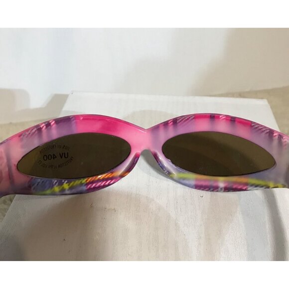 Colorful Plaid Sunglasses With UV400 Protection For Women - Picture 6 of 7